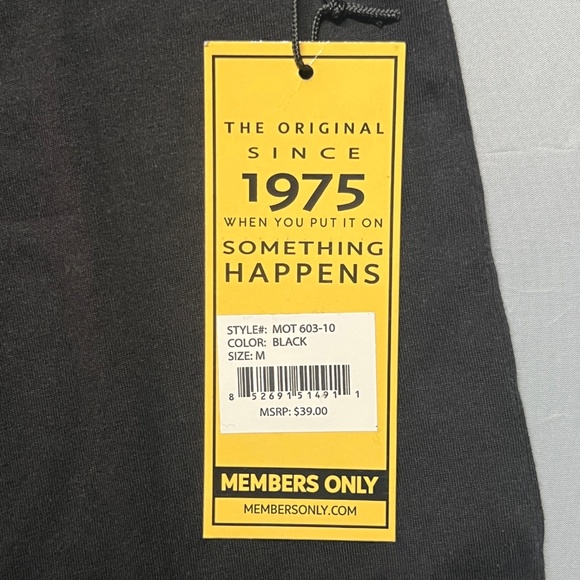 NWT Members Only Black Embroidered Bad Vibes Short Sleeves Casual T Shirt - Picture 6 of 11